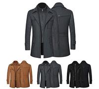 JUZILO des Tages zum Mantel Herren grau wintermantel Herren lang warm Bomberjacke Herren Winter gefüttert Herren Winter Jacke lang Mantel Herren grau Daunenjacke Herren herrenmantel