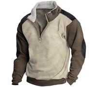 JUZILO Herren Pullover 4XL Schwarz Sweatshirt Jacke Herren Pullover Herren Winter Ski Male Sweatshirt mit Rundhals Einfarbig Sweatshirt mit Rundhals