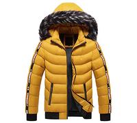 JUZILO Reiseutensilien für FrauensteppjackeHerren Winterjacke Winddicht Outdoor Warme Fleecejacke Wasserabweisende Gefüttert Wanderjacke Freizeit Farbblockier Ste