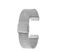 JVEIWAD 12MM 17 19MM Milanese Band Kompatibel Mit Swatch Metall Armband Konkav Konvex Uhr Kette YVS401G YVS405G Männer Und frauen Stahl band(Silver,19mm)