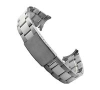 JVEIWAD 13 mm 17 19 20 Edelstahl-Ersatzarmband for Oyster-Uhren, kompatibel mit Rolex-Uhrenarmband, Damen-Uhrenarmbänder, Herren(Bright silver,21mm)