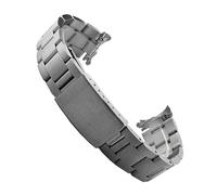 JVEIWAD 13 mm 17 19 20 Edelstahl-Ersatzarmband for Oyster-Uhren, kompatibel mit Rolex-Uhrenarmband, Damen-Uhrenarmbänder, Herren(Matte silver,13mm)