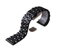 JVEIWAD 14 mm 16 18 19 20 21 22 23 24 25 26 Silber Schwarz Edelstahl-Armbandarmbänder Uhrenzubehör(Black,14mm)