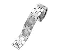 JVEIWAD 16 mm, 17,5, 20, 22, 23 Edelstahl-Uhrenarmband, kompatibel mit Cartier Solo Claire Herren- und Damen-Uhrenarmband aus feinem Stahl(22mm)