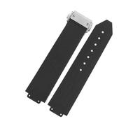 JVEIWAD 20 * 13mm Konvexen Wasserdichte Silikon Uhr Strap Kompatibel Mit Große Weibliche Frauen Gummi Armband Schmetterling Schnalle Kostenlose Werkzeug(Black steel buckle)