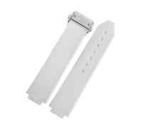 JVEIWAD 20 * 13mm Konvexen Wasserdichte Silikon Uhr Strap Kompatibel Mit Große Weibliche Frauen Gummi Armband Schmetterling Schnalle Kostenlose Werkzeug(White steel buckle)