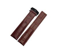 JVEIWAD 20/22/24 mm Lederarmband, kompatibel mit TAG Heuer AQUARACER CARRERA Monaco F1 Uhrenarmband, Gürtel, Armbandzubehör(Brown-black,24mm)