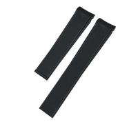 JVEIWAD 20 mm 22 Naturkautschuk-Armband, kompatibel mit TAG Heuer Aquaracer 300 WAY201A WBP5110 Taucheruhrarmband, Silikonarmband(Black)