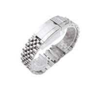 JVEIWAD 20 mm 904 Edelstahlarmband, kompatibel mit Rolex for Jubilee, gebogenes Ende, Herren-Metallarmband, Faltschließe, Zubehör(21mm)