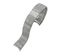JVEIWAD 20 mm Edelstahlarmbänder, kompatibel mit Breitling TOP TIME B01, silbernes Milanaise-Uhrenarmband aus gewebtem Metall