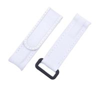 JVEIWAD 20 mm gebogenes Ende, zwei Federstege, verstellbar, Nylongewebe, Leder, schwarz-weiß, Uhrenarmband, kompatibel mit Rolex-Armband, Daytona Submariner, Diw Wat(White)