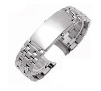 JVEIWAD 20 mm Uhrenarmbänder aus 316L-Edelstahl, silberfarben, kompatibel mit Omega Seamaster Speedmaster Planet Ocean Uhrengürtel(9 Beads-Silvery)