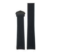 JVEIWAD 22 mm 20 21,5 Gummi-Silikon-Uhrenarmband, kompatibel mit Tag Heuer AQUARACER 300 WAY201A WAY211C, Schwarz, Blau, Braun, Uhrenzubehör(Black black,22mm(21.5mm))