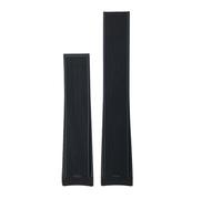 JVEIWAD 22 mm 20 21,5 Gummi-Silikon-Uhrenarmband, kompatibel mit Tag Heuer AQUARACER 300 WAY201A WAY211C, Schwarz, Blau, Braun, Uhrenzubehör(Black,20mm(20.5mm))