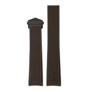 JVEIWAD 22 mm 20 21,5 Gummi-Silikon-Uhrenarmband, kompatibel mit Tag Heuer AQUARACER 300 WAY201A WAY211C, Schwarz, Blau, Braun, Uhrenzubehör(Brown black,20mm(20.5mm))