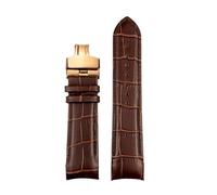 JVEIWAD 22 mm 23 24 Kalbsleder-Armband aus Rindsleder, kompatibel mit Tissot T035 T035617 627 407 410 Uhrenarmbändern, Schmetterlingsschnalle(Brown rose,23mm)