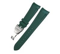 JVEIWAD 22 mm Gummi-Silikon-Uhrenarmband, kompatibel mit D. Heritage Black Bay GMT 1958, Bronze, Schwarz, Blau, Grün, Rot, wasserdichtes Uhrenarmband(BLUE WHITE)