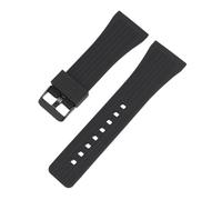 JVEIWAD 22mm 30mm Silikon Sportarmband Edelstahl Schnalle Release Schwarz Wasserdicht Gummi Männer Ersetzen Armband Uhr Band Gürtel(30mm black buckle)