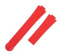 JVEIWAD 24 * 12mm Weiches, Buntes Silikonkautschuk-Uhrenarmband mit konvexer Öffnung, kompatibel Oris-Armband 43MM AQUIS-Armband(Red)