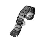 JVEIWAD 27-19 mm Edelstahlarmband, silberfarben, kompatibel mit Uhrenarmband der Big Bang Classic Fusion-Serie for Herren und Damen(Black)