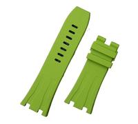JVEIWAD 30 mm, mehrere Farben, weiches Gummi-Silikon-Uhrenarmband, kompatibel mit AP-Armband 26400, 44 Gehäuse, Uhr, Audemars- und Piguet-Gürtel(Green,Gold Buckle)