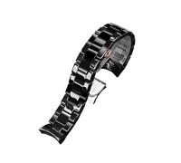 JVEIWAD Armband mit Keramikgehäuse, kompatibel mit Armani-Uhr AR1451 AR1452 AR1400 AR1410 AR1421 AR1440, schwarzes Herrenarmband, Zubehör(AR-1410 strap)