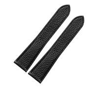 JVEIWAD Das Litchi-Lederarmband ist kompatibel mit dem Cartier London Solo Series WSTA0029 WSTA0030 Lederarmband 23 mm for Männer und Frauen(Black no buckle,24mm)