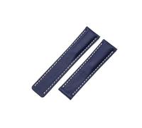 JVEIWAD Echtleder-Armband, kompatibel mit Breitling-Uhrenarmband, NAVITIMER WORLD Avenger Superocean, 22 mm, 24, Herrenarmband(Blue,24MM_NO BUCKLE)