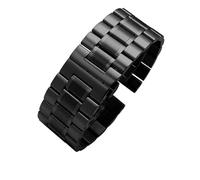 JVEIWAD Edelstahl-Armband kompatibel mit Diesel DZ7263 DZ7330 DZ4358 Uhrenarmband Schwarz Silber 22 mm 24 26 28 30 32(B-black,22mm)