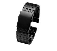 JVEIWAD Edelstahl-Armband kompatibel mit Diesel DZ7263 DZ7330 DZ4358 Uhrenarmband Schwarz Silber 22 mm 24 26 28 30 32(A-Black,30mm)