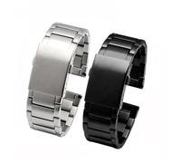 JVEIWAD Edelstahl-Armband kompatibel mit Diesel DZ7263 DZ7330 DZ4358 Uhrenarmband Schwarz Silber 22 mm 24 26 28 30 32(Black,24mm)