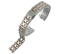 JVEIWAD For T126 Kompatibel mit Tissot 1853 .010 Bellissima Small Lady Silber Roségold 12mm Uhrenarmband Zubehör Edelstahl Armbänder Damen(Silver Rosegold)