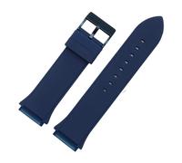 JVEIWAD Gummi-Armband, 22 mm, blaues Silikon-Armband, kompatibel mit Guess W0247G3 W0040G3 W0040G7 Uhren, Sport-Uhrenarmband(Blue blue buckle)