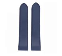 JVEIWAD Kompatibel mit Cartier Large Santos Sandoz 100 Silikonarmband Herren-Uhrenarmband aus Gummi, Zubehör, 23 mm, 25 Armband(Blue-no buckle,23mm)