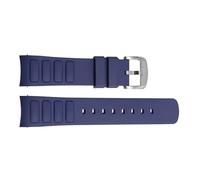 JVEIWAD Kompatibel mit Mido Multifort TV M049.526, wasserdichtes Gummi-Uhrenarmband, 22 mm, gebogene Schnittstelle, Silikon-Uhrenzubehör(Blue-silver)