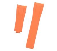 JVEIWAD Kompatibel mit Rolex-Armband Submariner Daytona Yacht Master GMT Armband Faltschließe Weiches Naturkautschukarmband 20 mm(Orange,20mm-Gold Buckle)