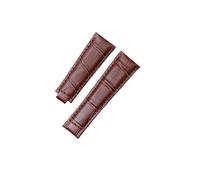 JVEIWAD Kompatibel mit SWatch-Armband, kompatibel Rolex DAYTONA, Kalbsleder-Armband, Zubehör, wasserdichtes Uhrenarmband, 20 mm, Schwarzbraun(Brown)