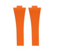 JVEIWAD Kompatibel mit Tissot PRX T137 FKM Uhr 11mm 12mm Herren Damen Armband Fluorkautschuk Schnellverschluss Faltschließe(Orange-NoBuckle,11mm)