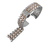 JVEIWAD Kompatibel mit Tissot T122 CARSON .407 .210 316L Edelstahl Massivmetall 15mm 20mm Uhrenarmband Silber Gold Armbänder(Silver rosegold,15mm)