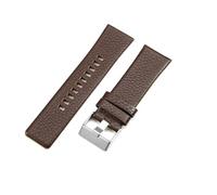 JVEIWAD Kompatibel mit Uhrenarmband aus Kuhleder, kompatibel Diesel Dz4323 1657 4318 Dz7312 Dz7257, 24 26 28 30 mm, Gürtel, Schwarz, Braun, Weiß(Brown-Steel Buckle,32mm)