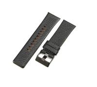 JVEIWAD Kompatibel mit Uhrenarmband aus Kuhleder, kompatibel Diesel Dz4323 1657 4318 Dz7312 Dz7257, 24 26 28 30 mm, Gürtel, Schwarz, Braun, Weiß(Black-Black buckle,22mm)