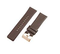 JVEIWAD Kompatibel mit Uhrenarmband aus Kuhleder, kompatibel Diesel Dz4323 1657 4318 Dz7312 Dz7257, 24 26 28 30 mm, Gürtel, Schwarz, Braun, Weiß(Brown-Rose Buckle,22mm)
