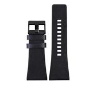 JVEIWAD Lederarmband kompatibel mit Diesel DZ7406 DZ7408 DZ4280 DZ4343 Uhrenarmband 22 mm 24 26 28 30 32 34 Herrenarmband(Black black clasp,24mm)