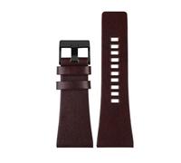 JVEIWAD Lederarmband kompatibel mit Diesel DZ7406 DZ7408 DZ4280 DZ4343 Uhrenarmband 22 mm 24 26 28 30 32 34 Herrenarmband(Brown black clasp,22mm)