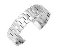 JVEIWAD Massiver Edelstahl, 24 mm, 22, Stahl, Schwarz, Zubehör, kompatibel mit Panerai Luminor Serie Pam441 111 Arc Interface Herren-Uhrenarmbändern(Silver,24mm)