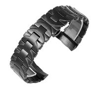 JVEIWAD Massiver Edelstahl, 24 mm, 22, Stahl, Schwarz, Zubehör, kompatibel mit Panerai Luminor Serie Pam441 111 Arc Interface Herren-Uhrenarmbändern(Black,24mm)