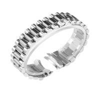 JVEIWAD Massives Edelstahl-Uhrenarmband, kompatibel mit Rolex for Jubilee-Uhrenarmband, Metallband gebogenem Ende, 20 mm, 21(Silvery-3,21mm)