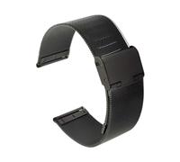 JVEIWAD Milanese Mesh Loop Strap 10/12/14/16/18/20/22/24 mm Herren Damen Universal Edelstahl Metallband Ersatzarmband Gürtel Gold(Black,12mm)