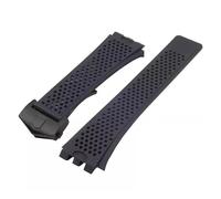 JVEIWAD Silikonarmband kompatibel mit dem Uhrenarmband der TAG HEUER Carrera-Serie for Herrenuhren konkaver und konvexer Schnittstelle(Black-black)