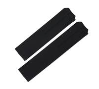 JVEIWAD Silikonarmband kompatibel mit Tissot 1853, Tengzhi T-Touch Original T013, Gummi-Uhrenarmband T047T081T33, schwarze und orange Uhrenarmbänder(Black-no buckle,20mm)